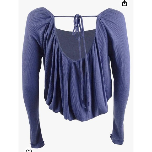 We The Free Womens Bondi Knit Waffle Thermal Top - Picture 4 of 4